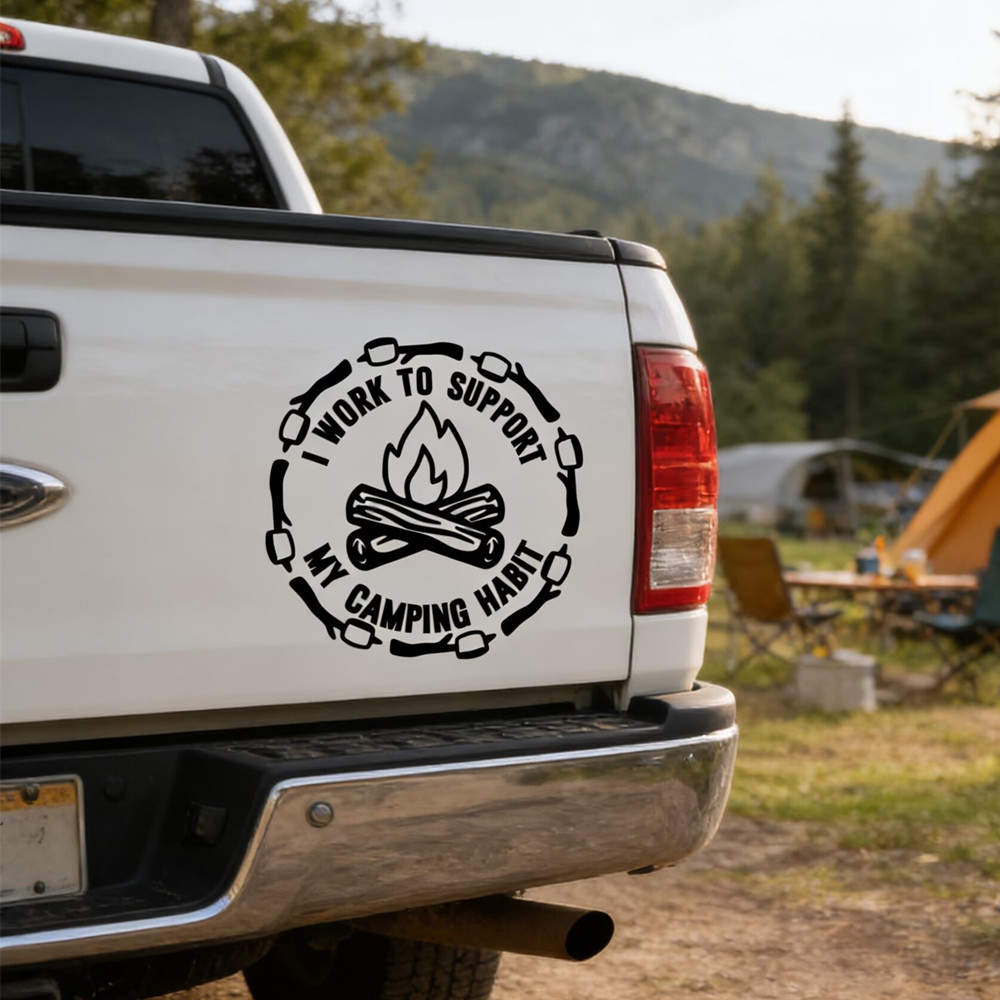 Outdoor Adventure Quotes - Funny Camping Quote Car Sticker Waterproof