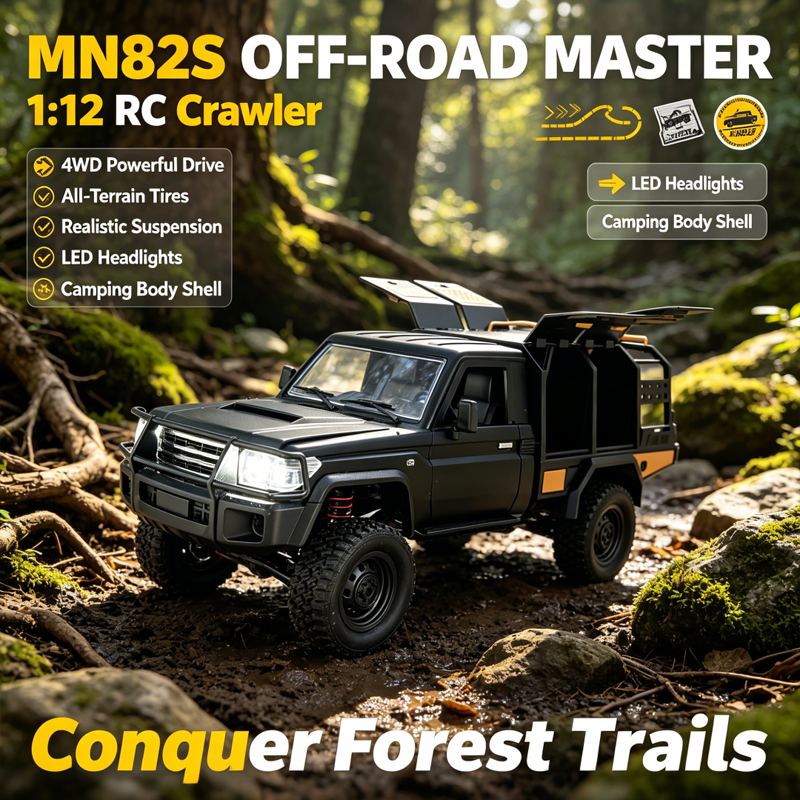 Outdoor Adventure Experiences - MN82S 1:12 Scale RC Off-Road Camping