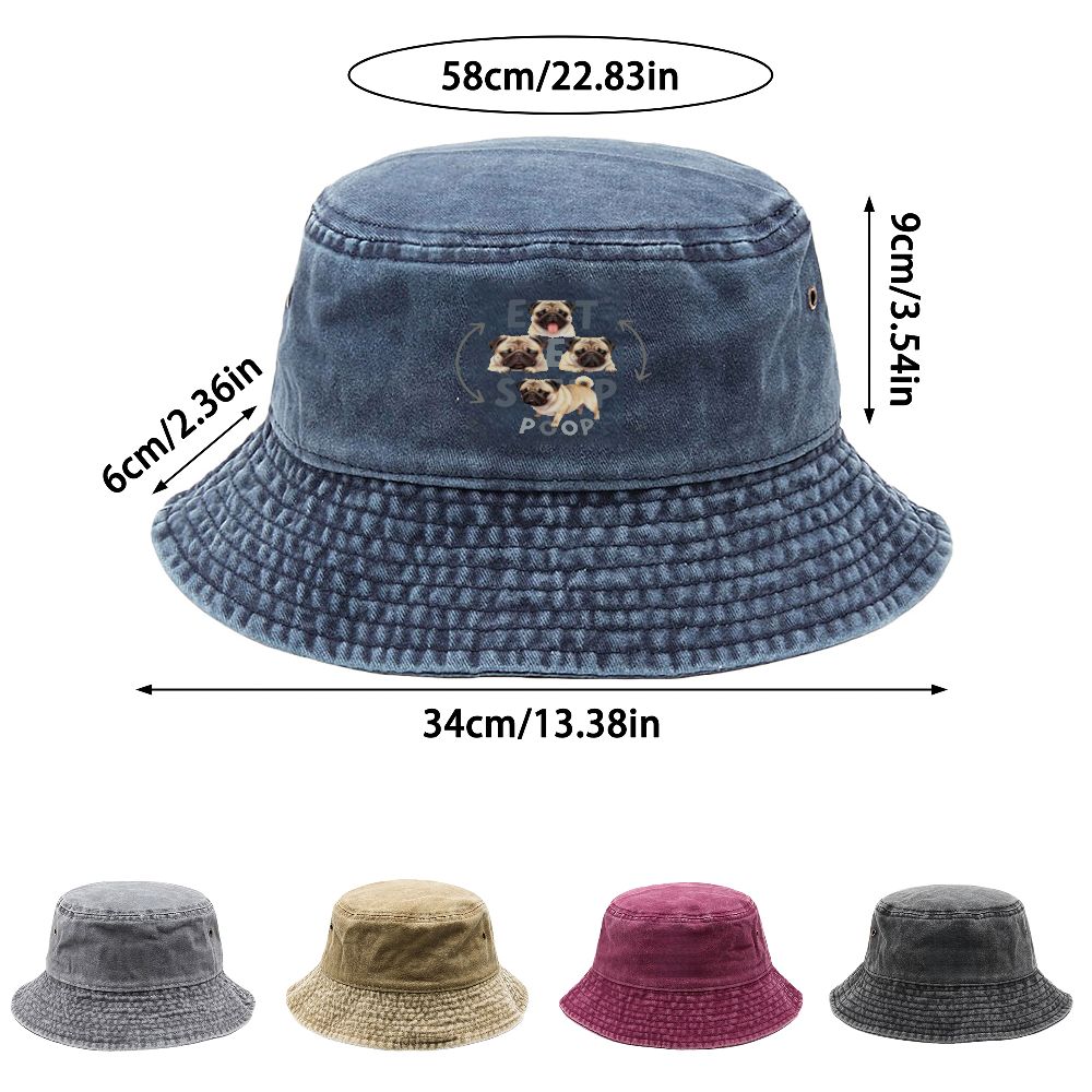1pc Vintage Washed Bucket Hat  - Outdoor Adventure Festival incelemesi ve fiyatı