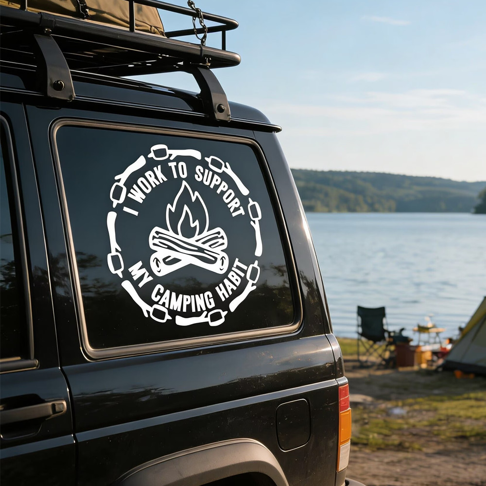Funny Camping Quote Car Sticke - Outdoor Adventure Quotes incelemesi ve fiyatı