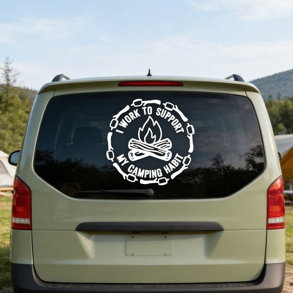 Funny Camping Quote Car Sticke - Outdoor Adventure Quotes incelemesi ve fiyatı