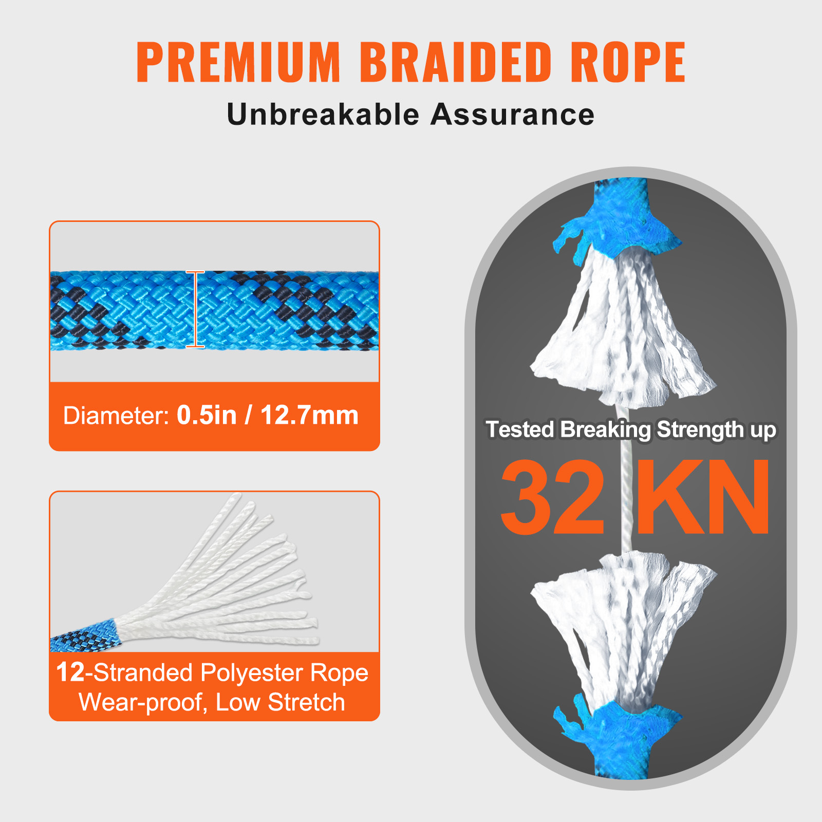 VEVOR 12.7mm Static Climbing R - Rope Climbing Static incelemesi ve fiyatı