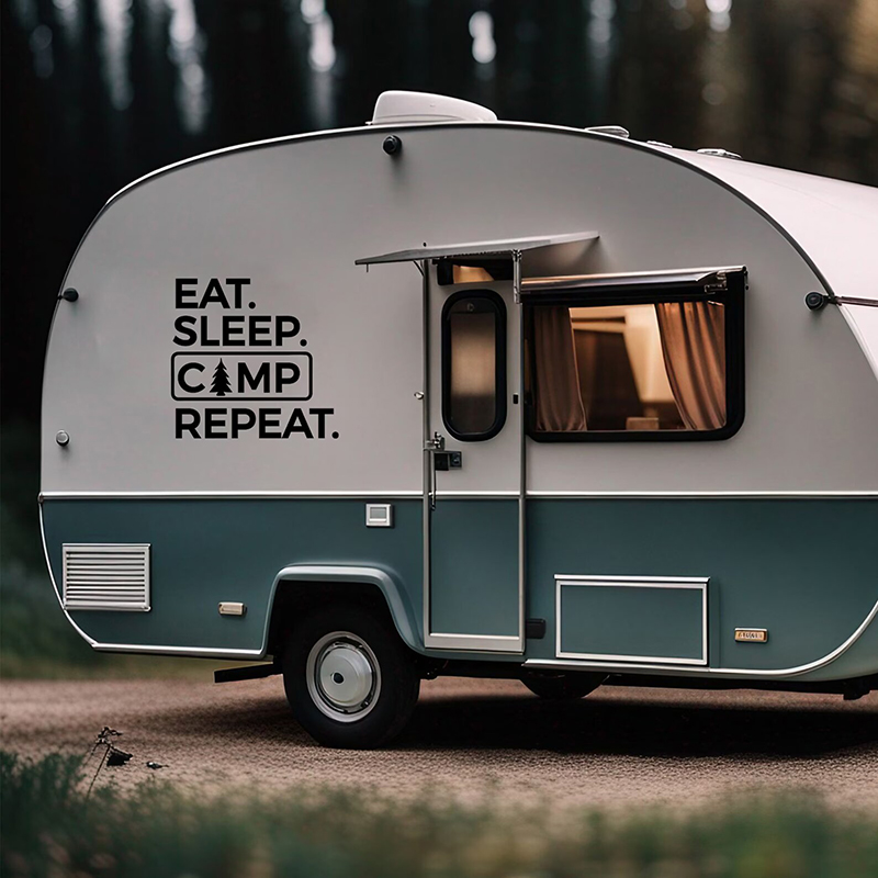 Eat Sleep Camp Repeat Decal fo - Outdoor Adventure Quotes incelemesi ve fiyatı