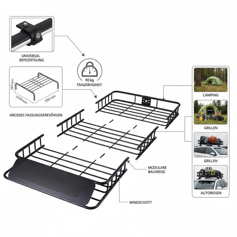 Car Top Luggage Crate 64