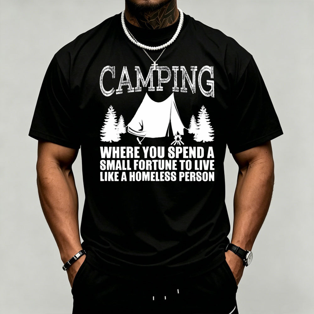 Camping Tent Pine Tree Graphic - Outdoor Adventure Quotes incelemesi ve fiyatı
