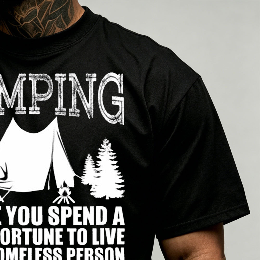 Camping Tent Pine Tree Graphic - Outdoor Adventure Quotes incelemesi ve fiyatı